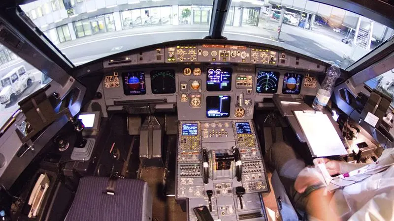 Cabina del Airbus A320 siniestrado en los Alpes franceses