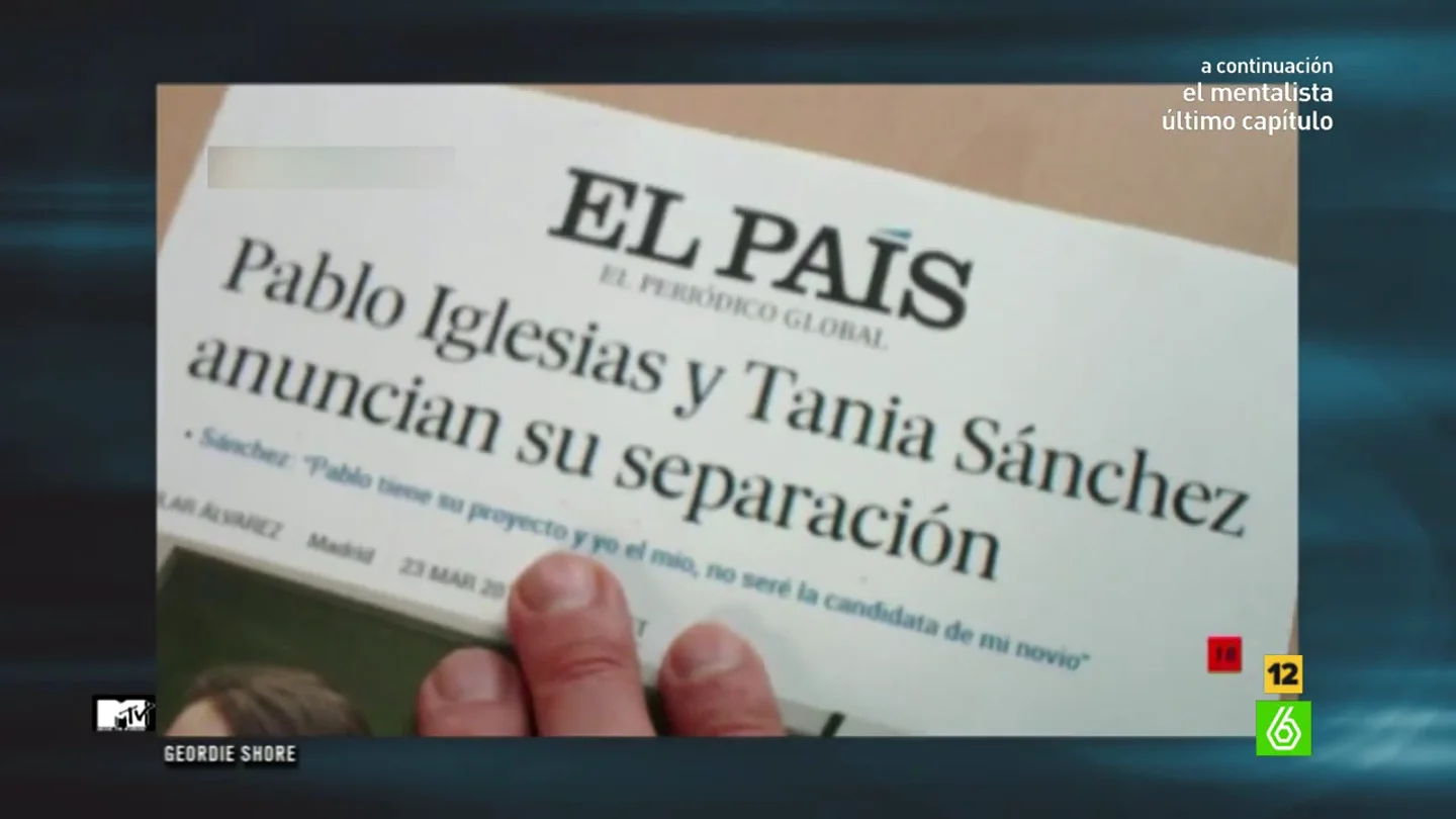 La ruptura de Tania Sánchez y Pablo Iglesias desestabiliza a los concursantes de Geordi Shore La ruptura de Tania Sánchez y Pablo Iglesias desestabiliza a los concursantes de Geordi Shore