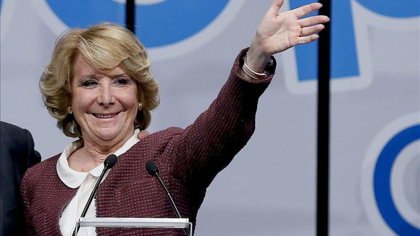 Esperanza Aguirre, candidata del PP al Ayuntamiento de Madrid