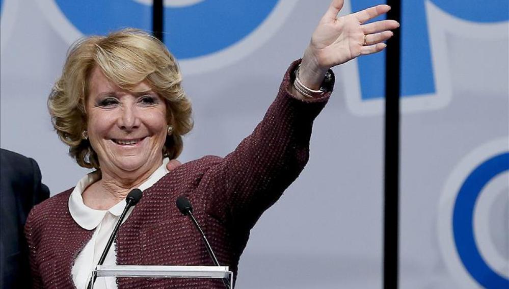 Esperanza Aguirre, candidata del PP al Ayuntamiento de Madrid