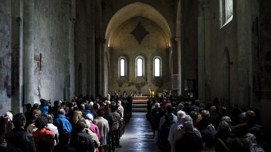 Homenaje cristiano a las v&iacute;ctimas del accidente del A320 en la catedral de Digne-les-Bains