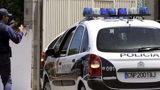 Un coche de la Policía en un suceso Un coche de la Policía en un suceso