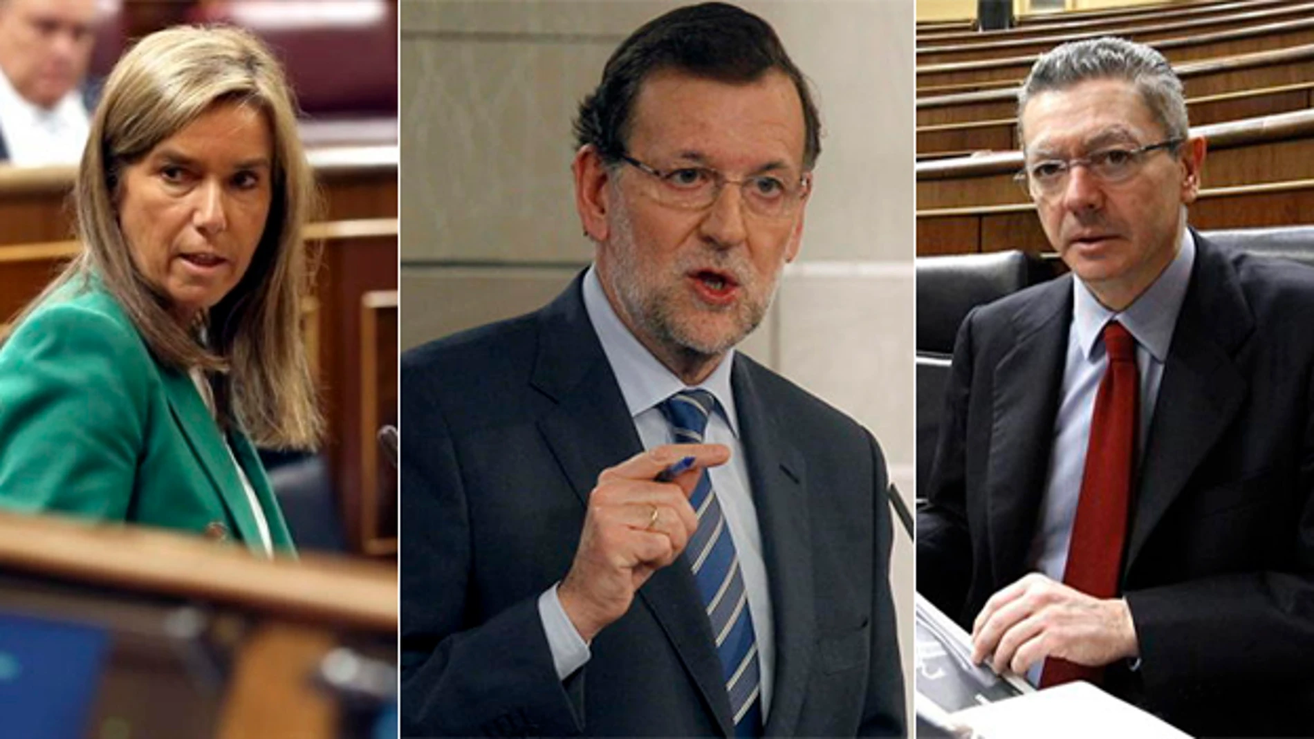 Ana Mato, Ruiz-Gallardón y Mariano Rajoy