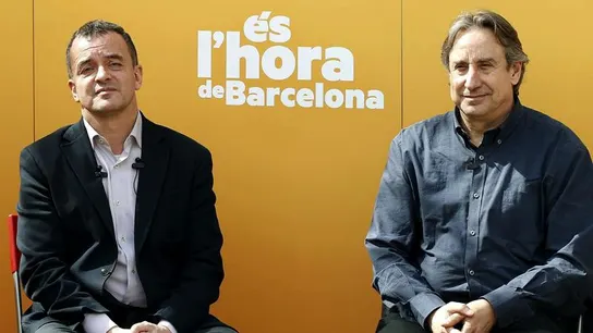 Juanjo Puigcorbé junto al candidato de Esquerra Republicana de Cataluña, Alfred Bosch Juanjo Puigcorbé junto al candidato de Esquerra Republicana de Cataluña, Alfred Bosch