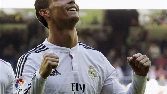 Cristiano celebra uno de los goles anotados ante el conjunto andaluz Cristiano celebra uno de los goles anotados ante el conjunto andaluz