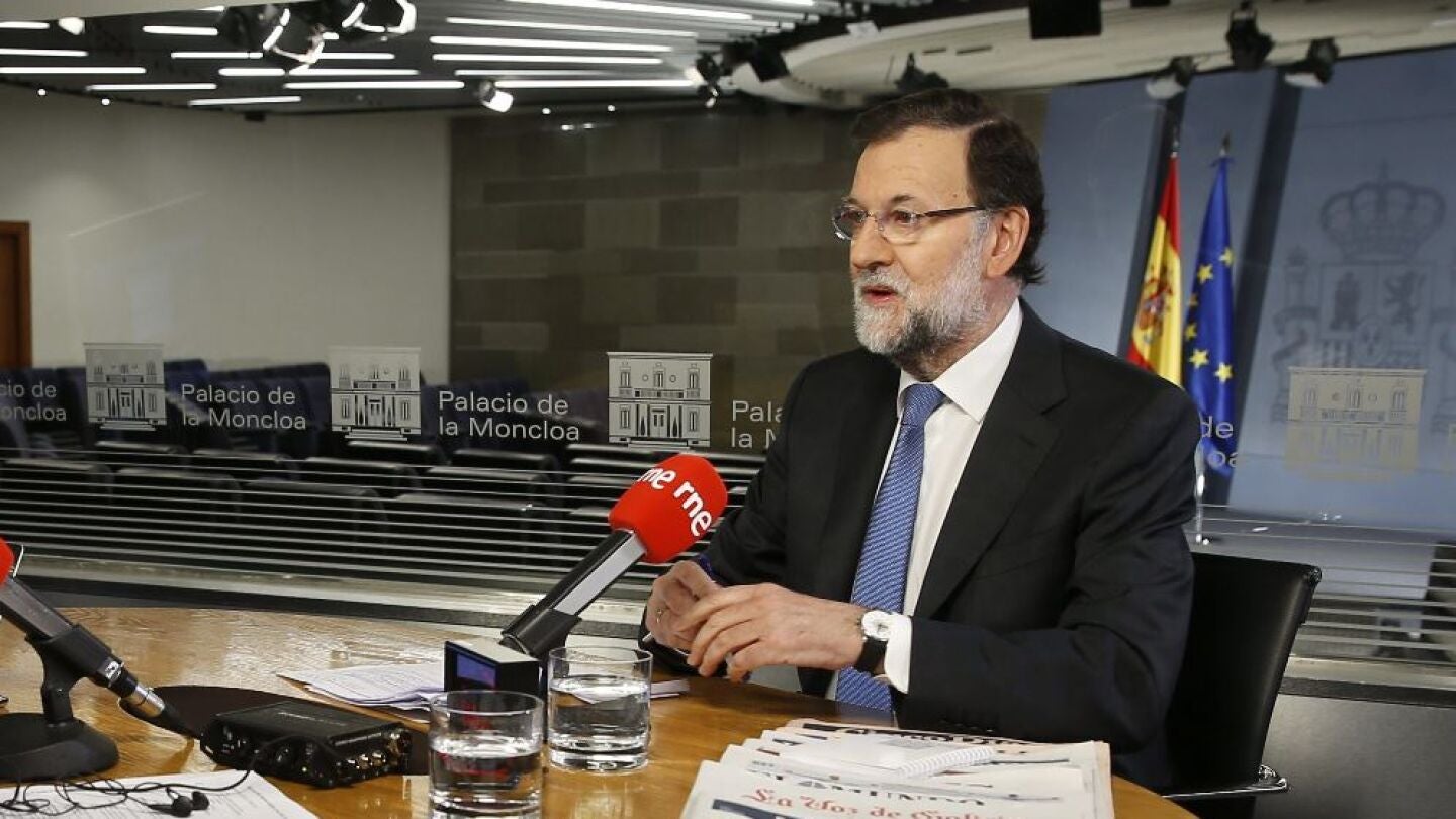 Mariano Rajoy durante una entrevista