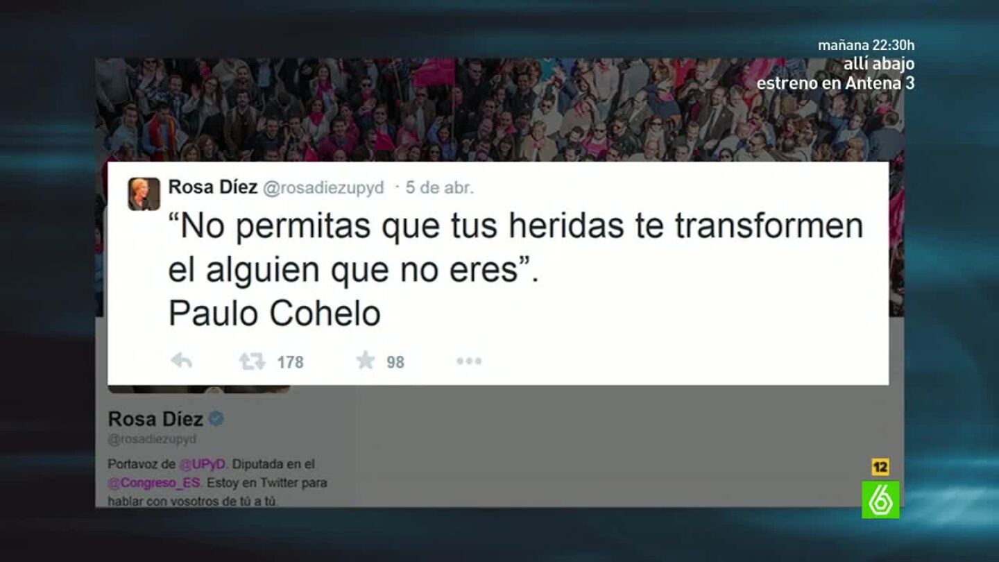 Tweet de Rosa D&iacute;ez