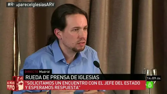 Pablo Iglesias en rueda de prensa Pablo Iglesias en rueda de prensa