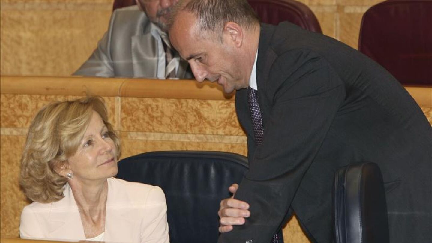 Elena Salgado y Miguel Sebasti&aacute;n