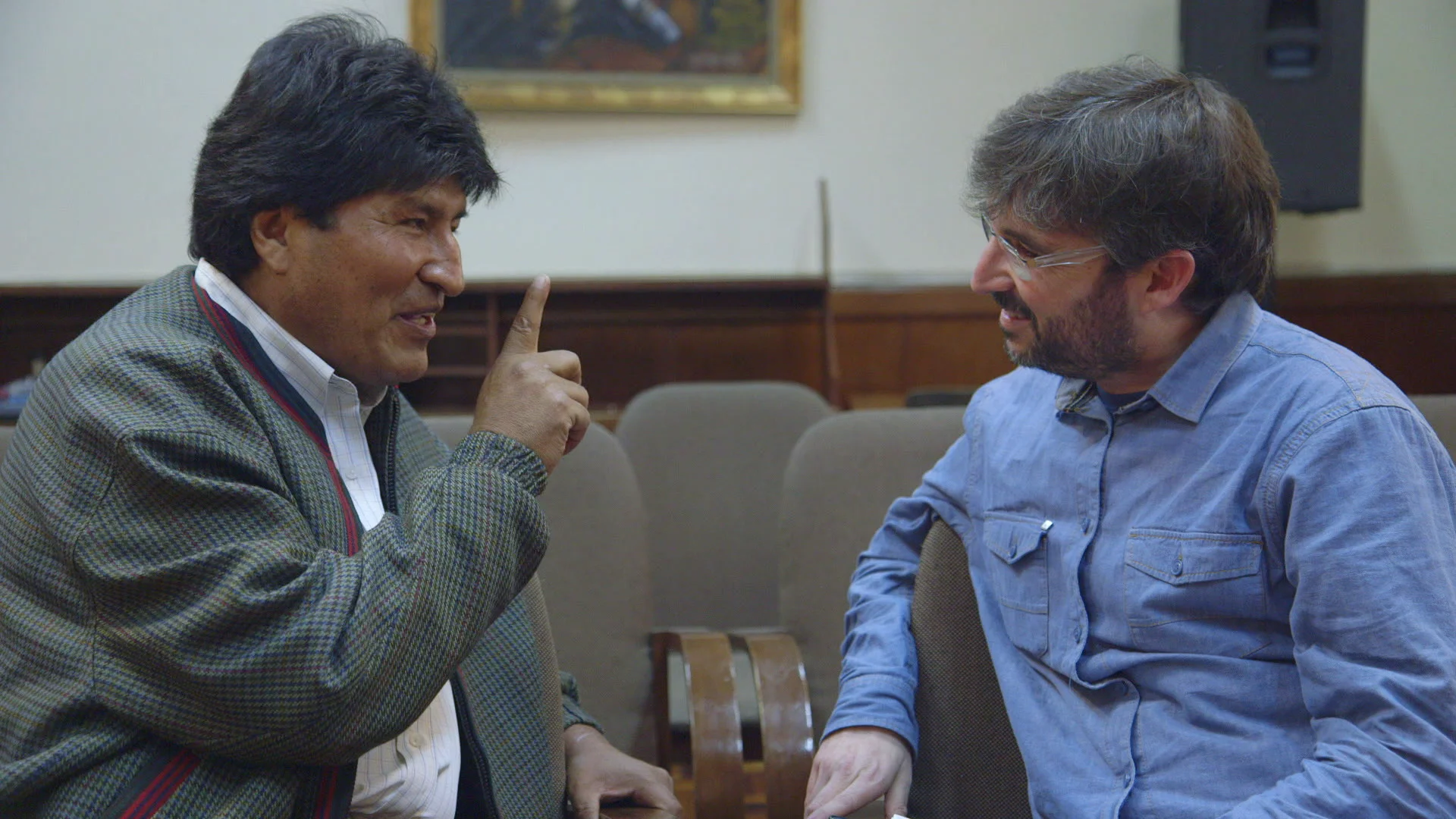 Evo Morales y Jordi Évole Evo Morales y Jordi Évole