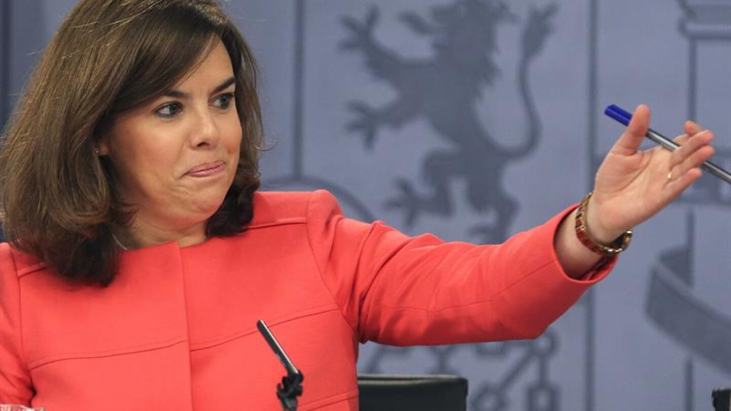 La vicepresidenta del Gobierno, Soraya S&aacute;enz de Santamar&iacute;a