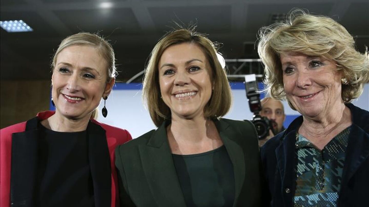 Cristina Cifuentes, Mar&iacute;a Dolores de Cospedal y Esperanza Aguirre