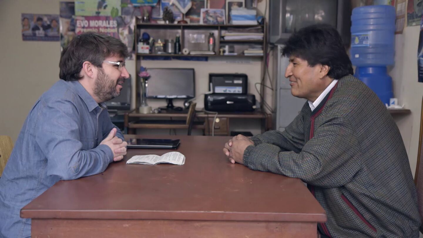 Jordi &Eacute;vole y Evo Morales