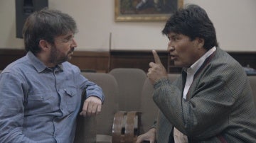 Jordi Évole y Evo Morales en 'Salvados'