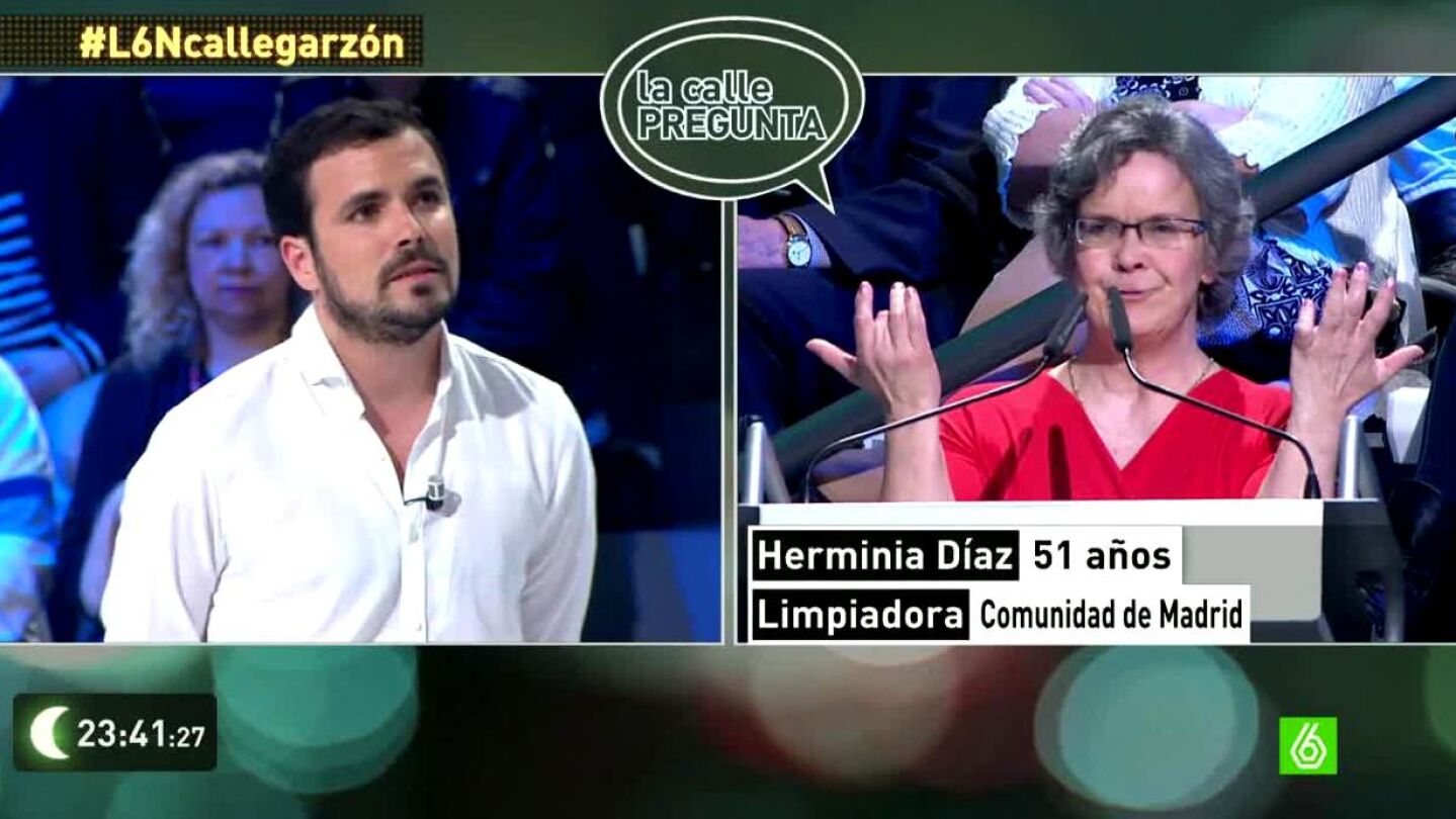 Herminia D&iacute;az pregunta a Alberto Garz&oacute;n