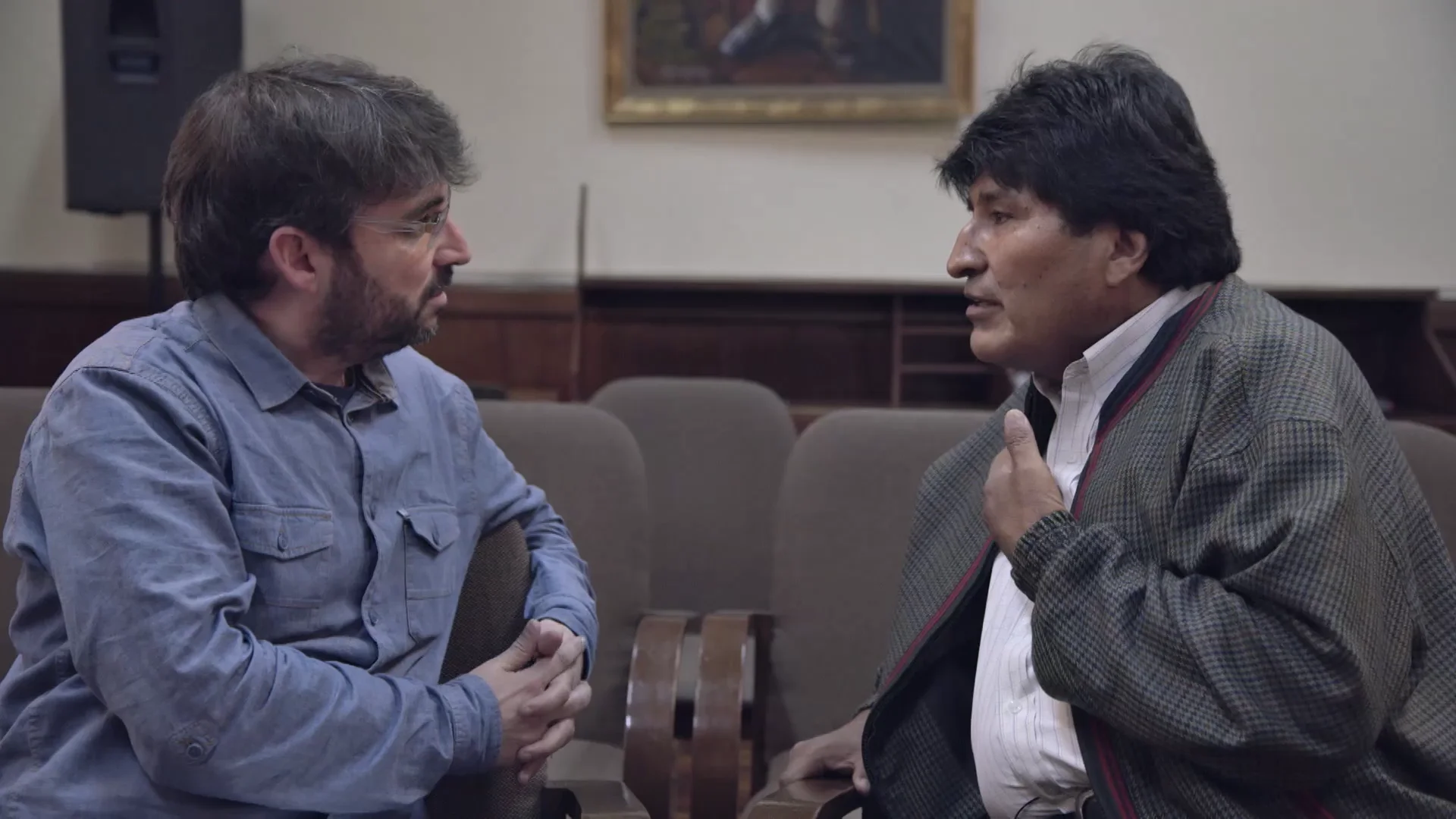 Jordi Évole y Evo Morales