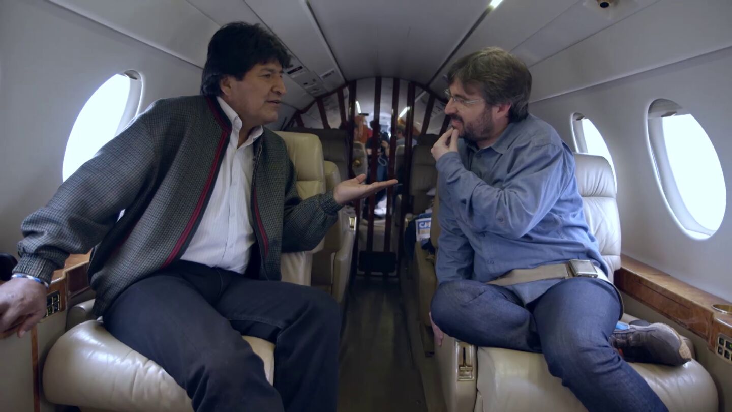 Jordi &Eacute;vole viaja con Evo Morales