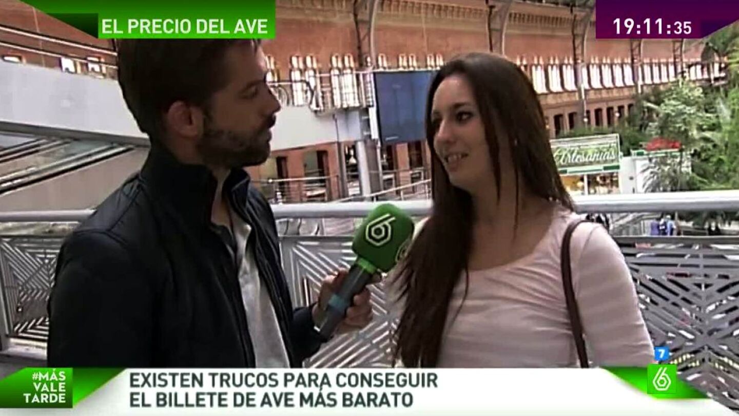 Una pasajera de AVE