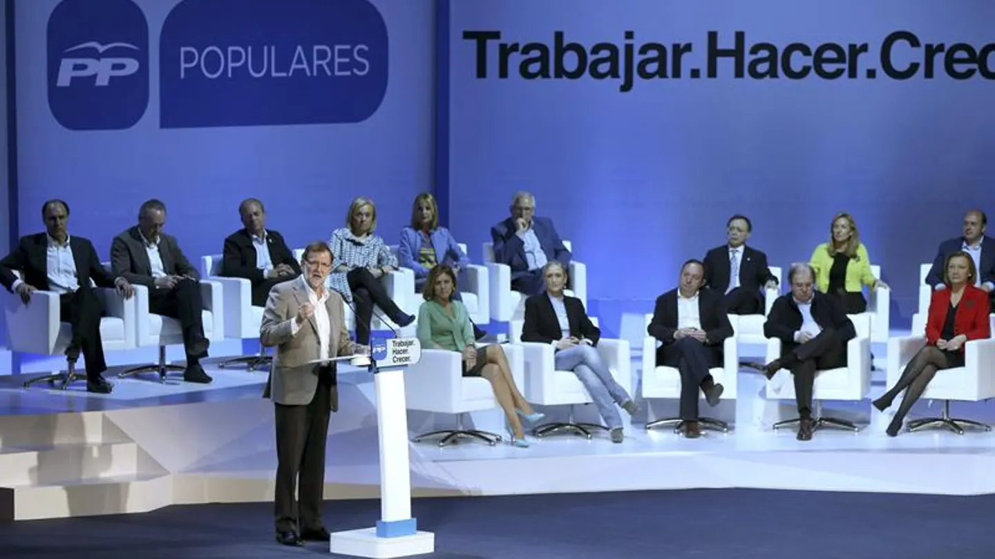 Mariano Rajoy en un acto electoral del PP Mariano Rajoy en un acto electoral del PP