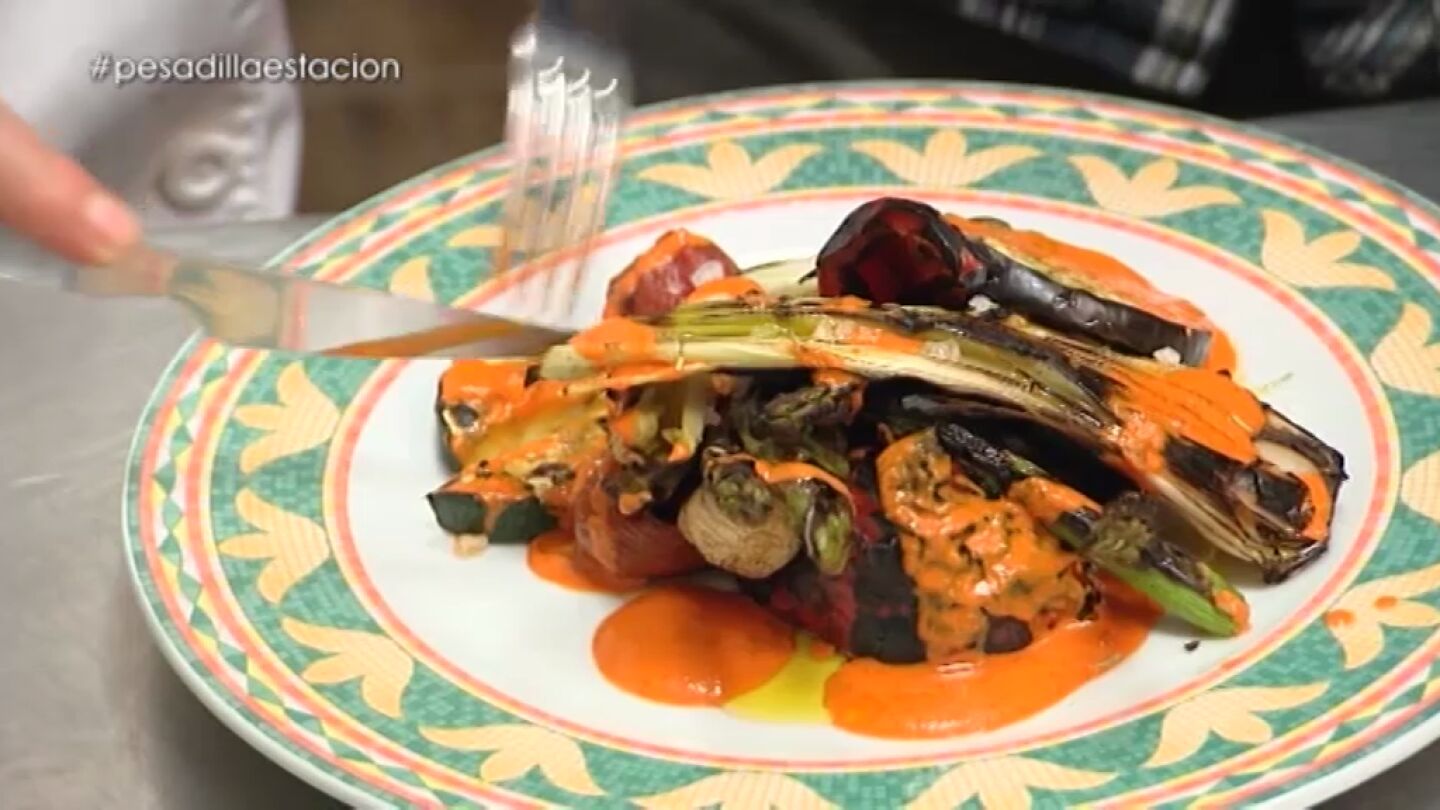 La parrillada de verduras con mojo y &ntilde;oras de &lsquo;La Estaci&oacute;n&rsquo; 