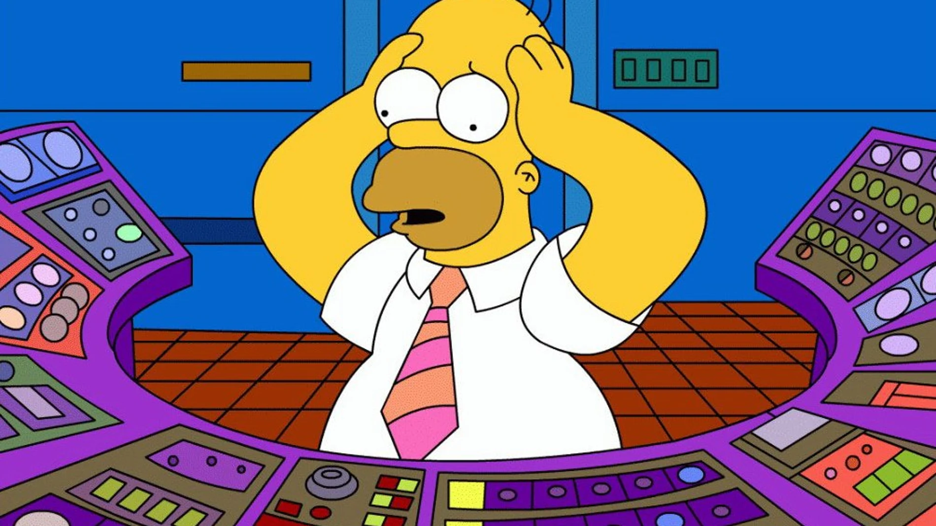 Homer Simpson en la central nuclear
