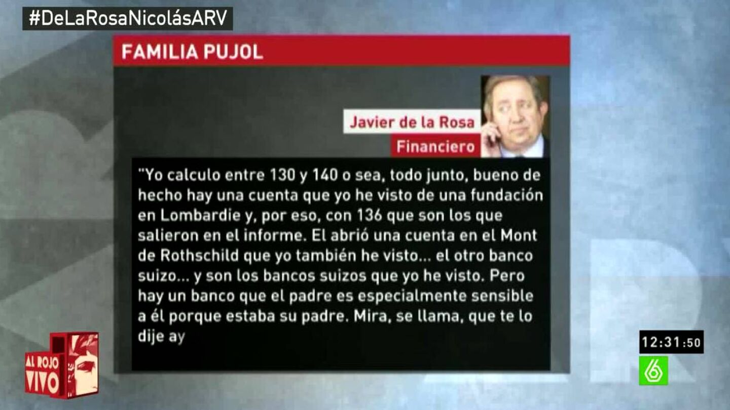 Conversaci&oacute;n de De la Rosa con Nicol&aacute;s