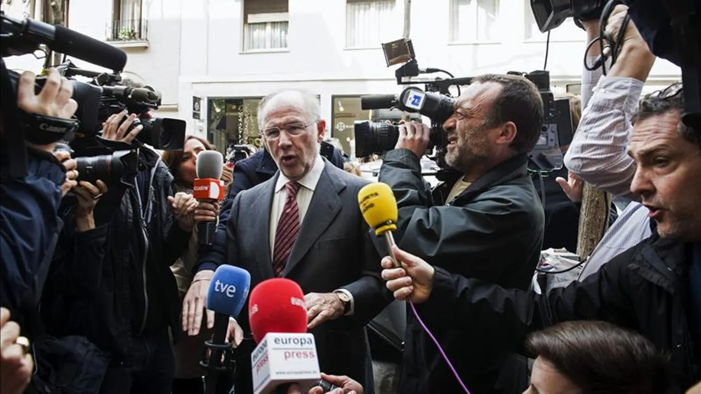 Rato llega a su despacho Rato llega a su despacho