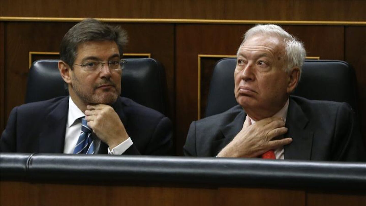 Los ministros de Justicia, Rafael Catal&aacute; y de Exteriores, Jos&eacute; Manuel Garc&iacute;a Margallo.