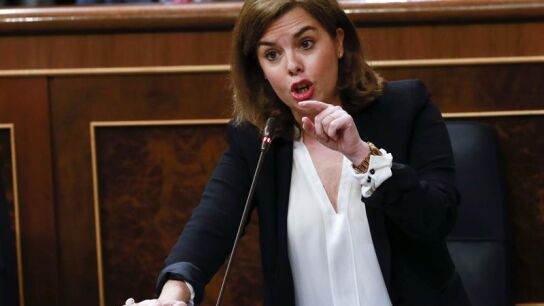 La vicepresidenta del Gobierno, Soraya S&aacute;enz de Santamar&iacute;a