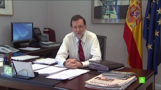 Mensaje de Mariano Rajoy desde su despacho Mensaje de Mariano Rajoy desde su despacho