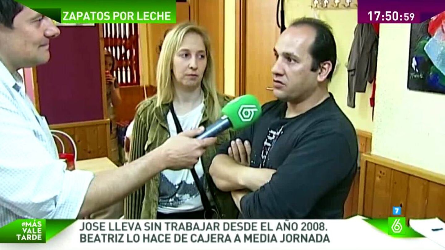 Familia zaragozana que intercambiaba zapatos por comida