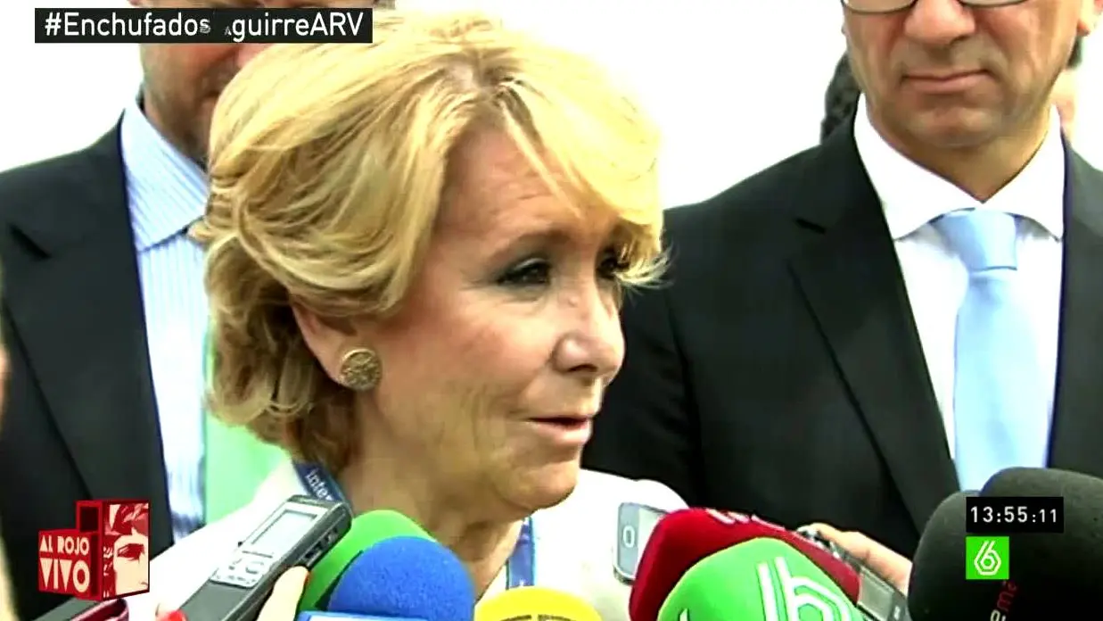 Esperanza Aguirre habla ante los medios Esperanza Aguirre habla ante los medios