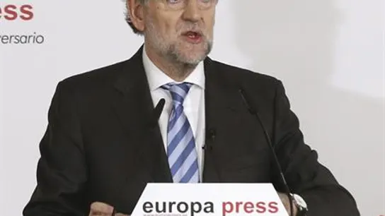 Mariano Rajoy, en un desayuno informativo. Mariano Rajoy, en un desayuno informativo.