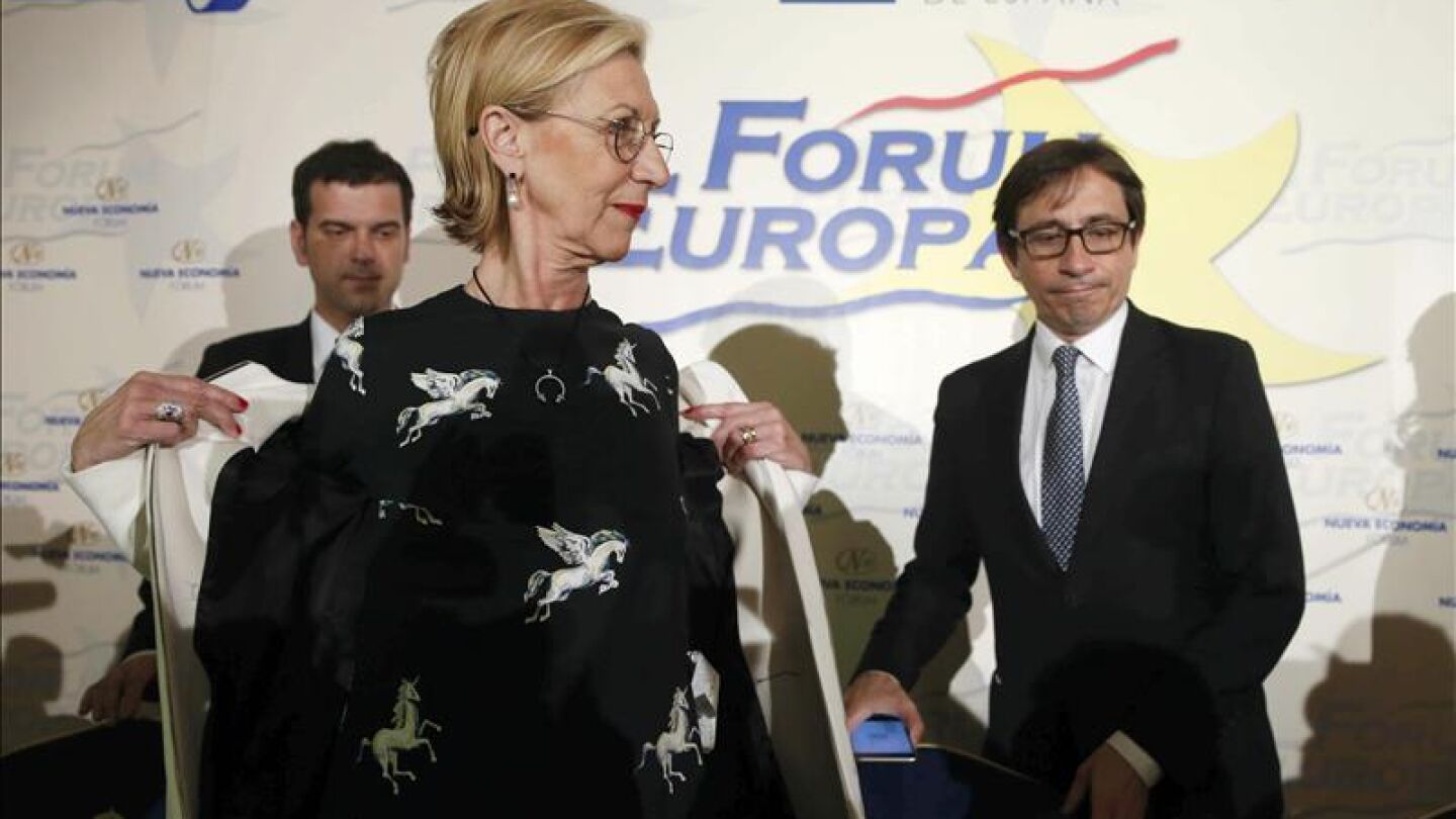 Rosa D&iacute;ez ante los medios