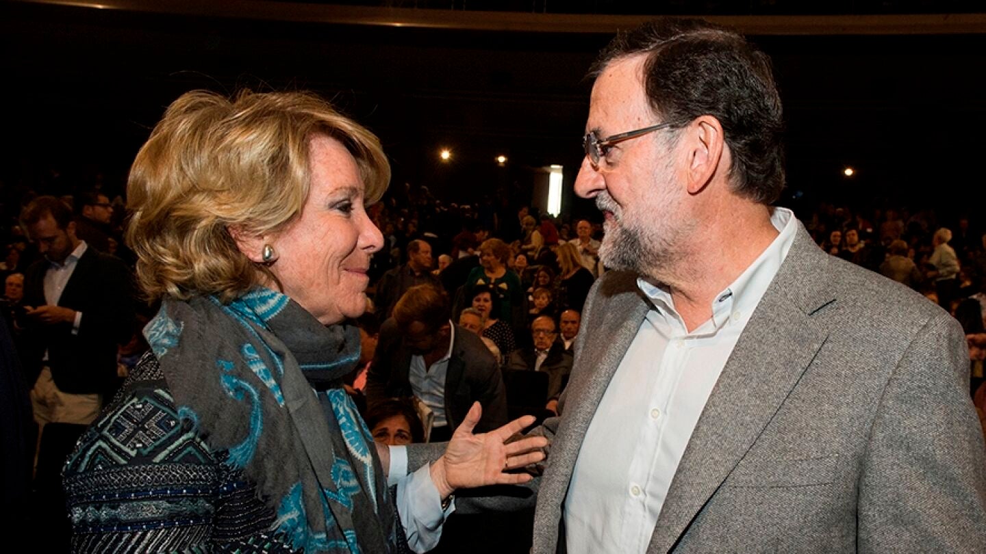Esperanza Aguirre y Mariano Rajoy en una imagen de archivo