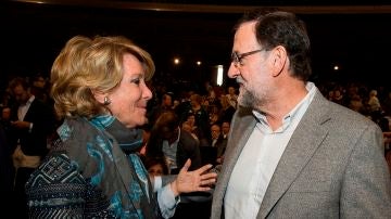 Esperanza Aguirre y Mariano Rajoy en una imagen de archivo