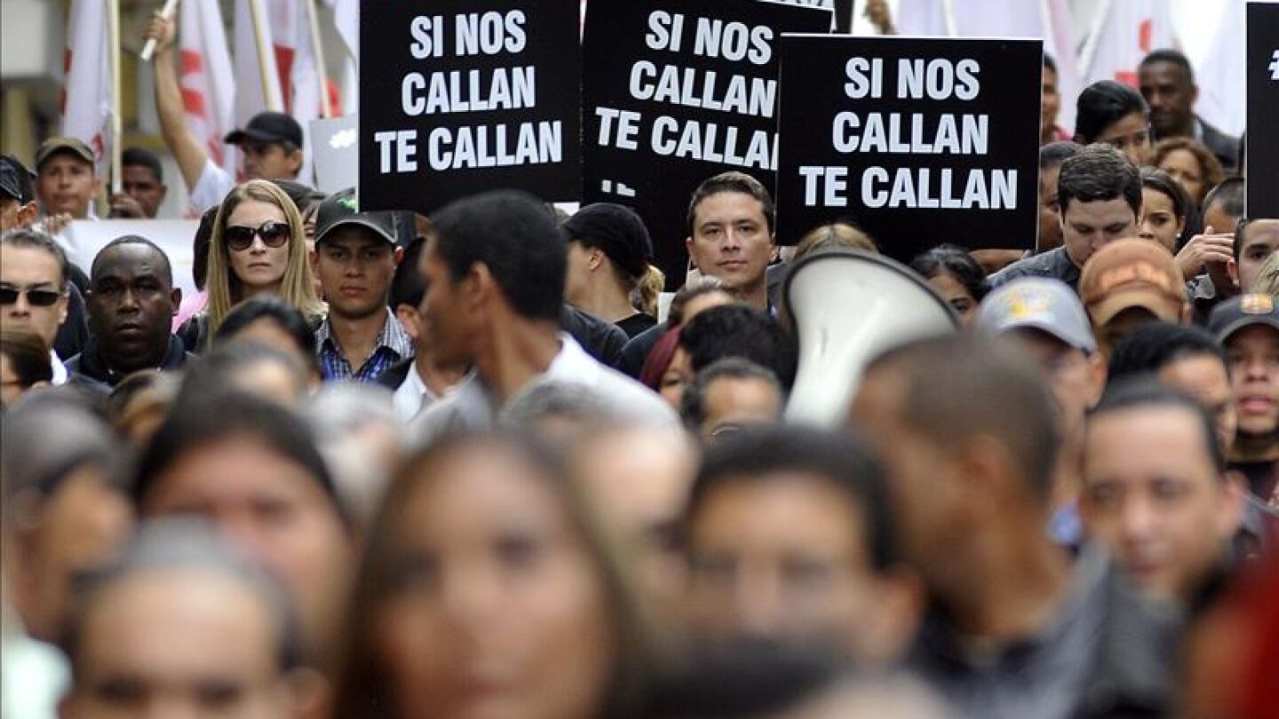 Fotograf&iacute;a de archivo de una manifestaci&oacute;n a favor de la libertad de prensa