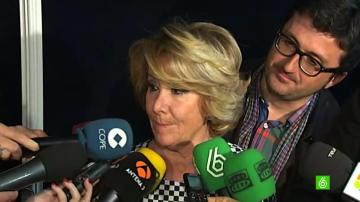Esperanza Aguirre habla con los medios