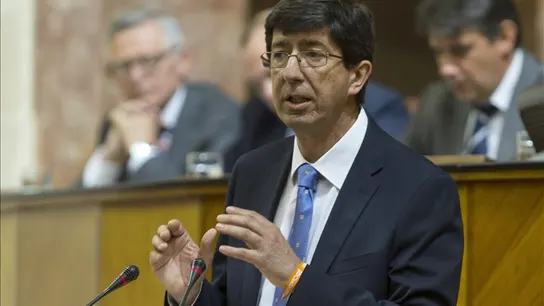 Juan Marín en el Parlamento andaluz Juan Marín en el Parlamento andaluz