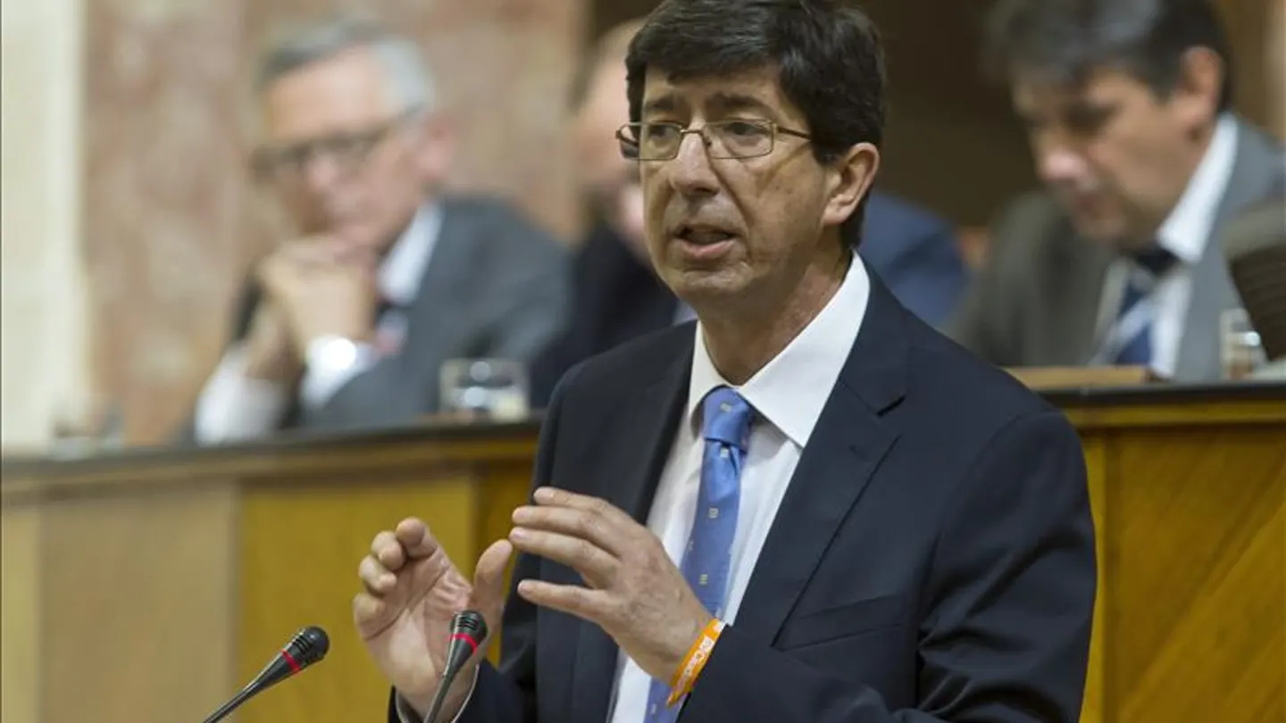 Juan Marín en el Parlamento andaluz Juan Marín en el Parlamento andaluz
