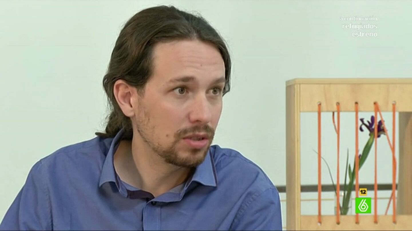 Pablo Iglesias habla con Gonzo, en 'El Intermedio'
