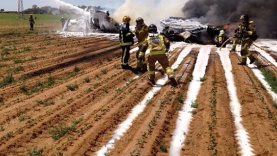 Un Airbus se estrella a un milla del Aeropuerto de Sevilla Un Airbus se estrella a un milla del Aeropuerto de Sevilla