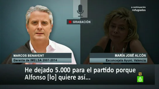 Grabaciones en exclusiva de Marcos Benavent y María José Alcón Grabaciones en exclusiva de Marcos Benavent y María José Alcón