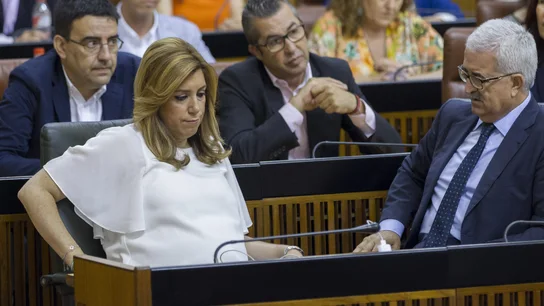 Susana Díaz durante la tercera votación a su investidura Susana Díaz durante la tercera votación a su investidura