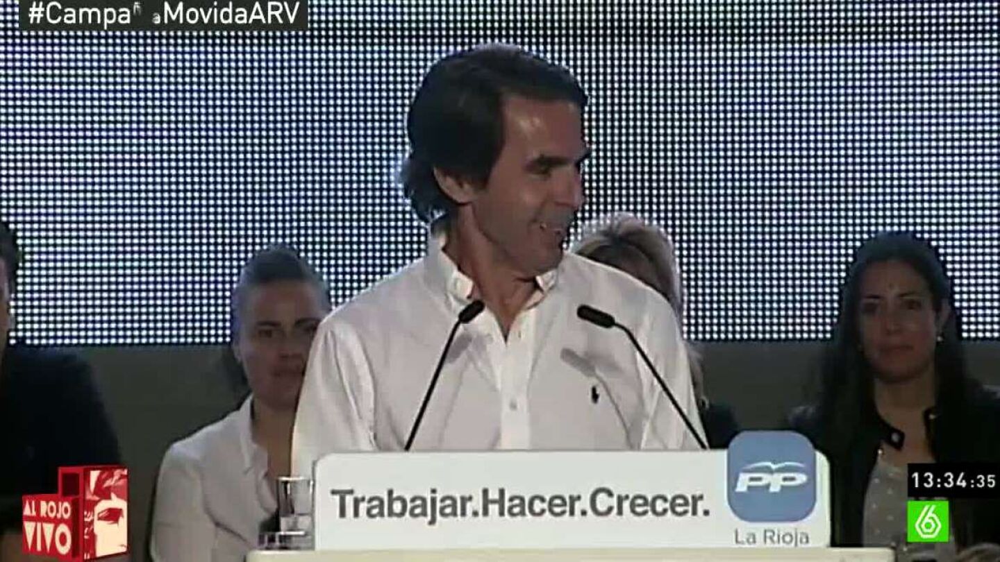 Aznar durante un mitin
