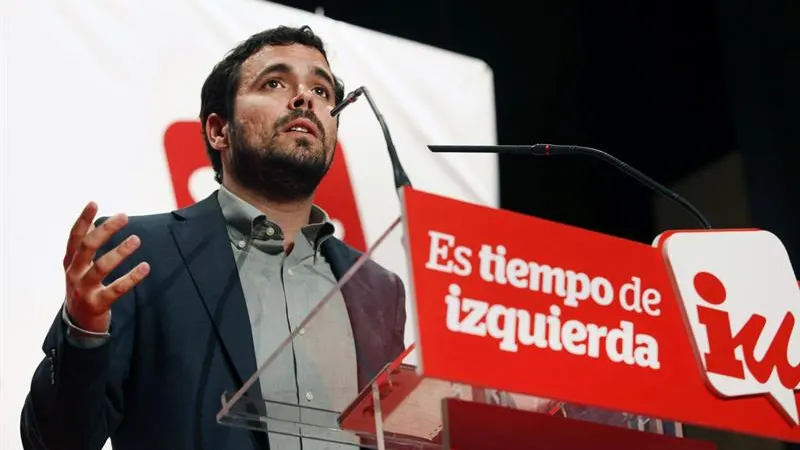 Alberto Garzón en un acto en Asturias