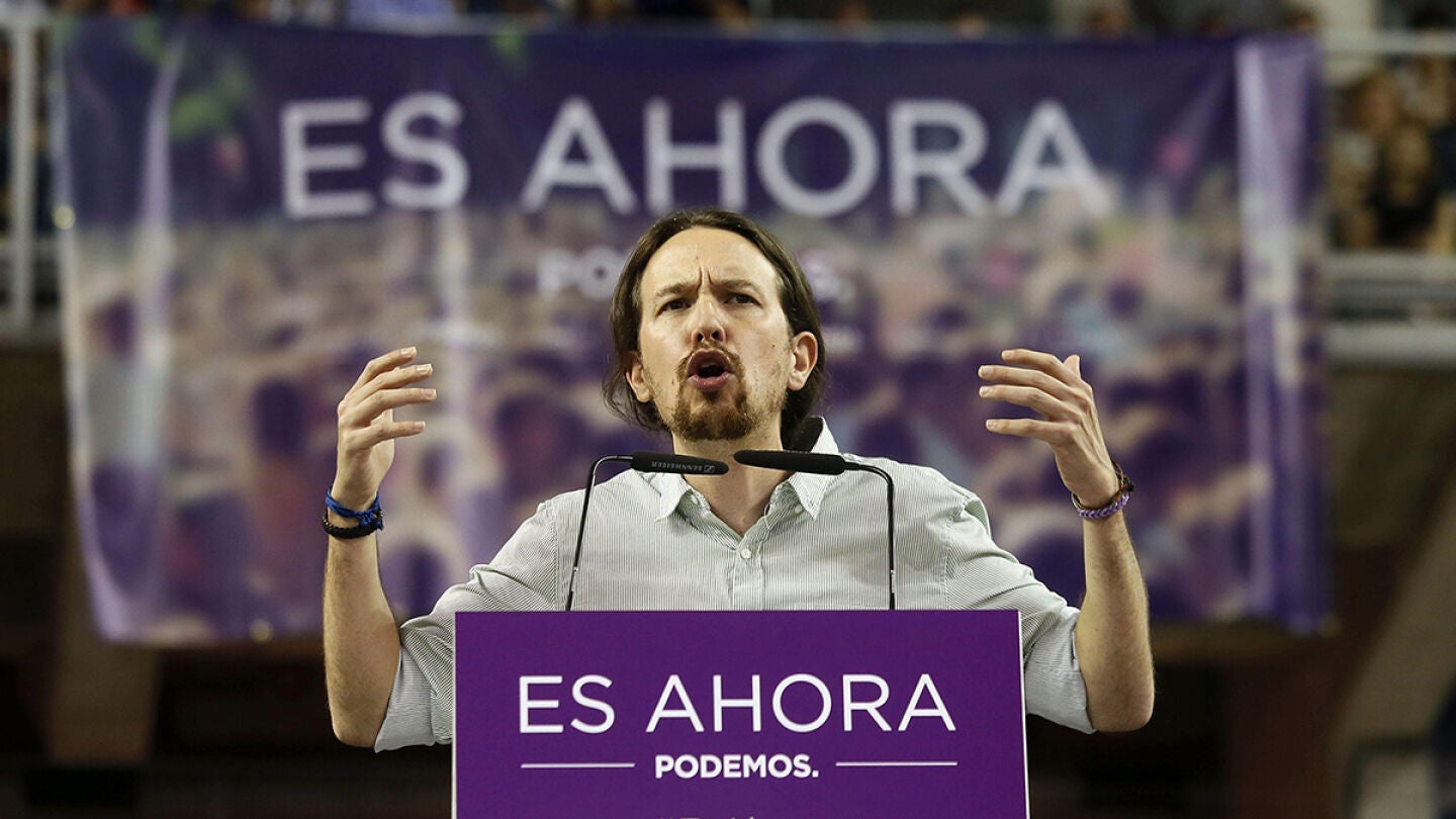 El secretario general de Podemos, Pablo Iglesias