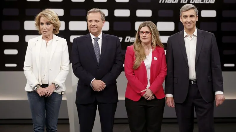 Aguirre, Carmona, Raquel López y David Ortega en Telemadrid Aguirre, Carmona, Raquel López y David Ortega en Telemadrid