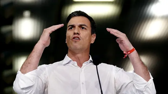Pedro Sánchez, en un mitin en Barcelona Pedro Sánchez, en un mitin en Barcelona