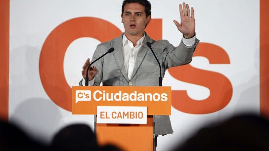 Albert Rivera en un acto electoral en Alicante